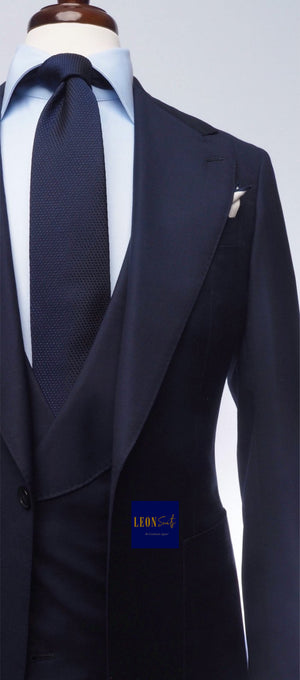 Premium Bespoke Navy 3-Piece Suit